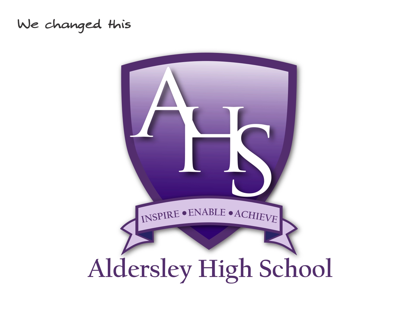 School branding aldersley high old